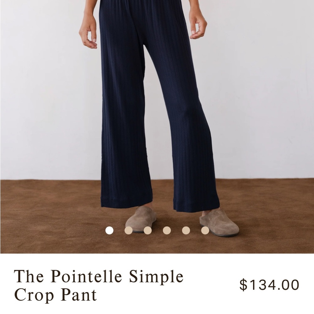 DONNI. Navy Wide Leg Pants
